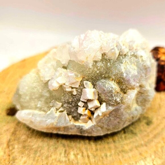 Nature Crystal Cluster Hand Carved Cute Big 3.8" Hedgehog Figure - Picture 6 of 10